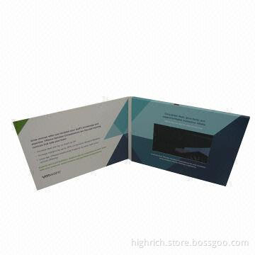 4.3-inch LCD Screen Video Brochure Greeting Card, 128, 256MB, 2GB Memory, 320 x 240P Resolution
